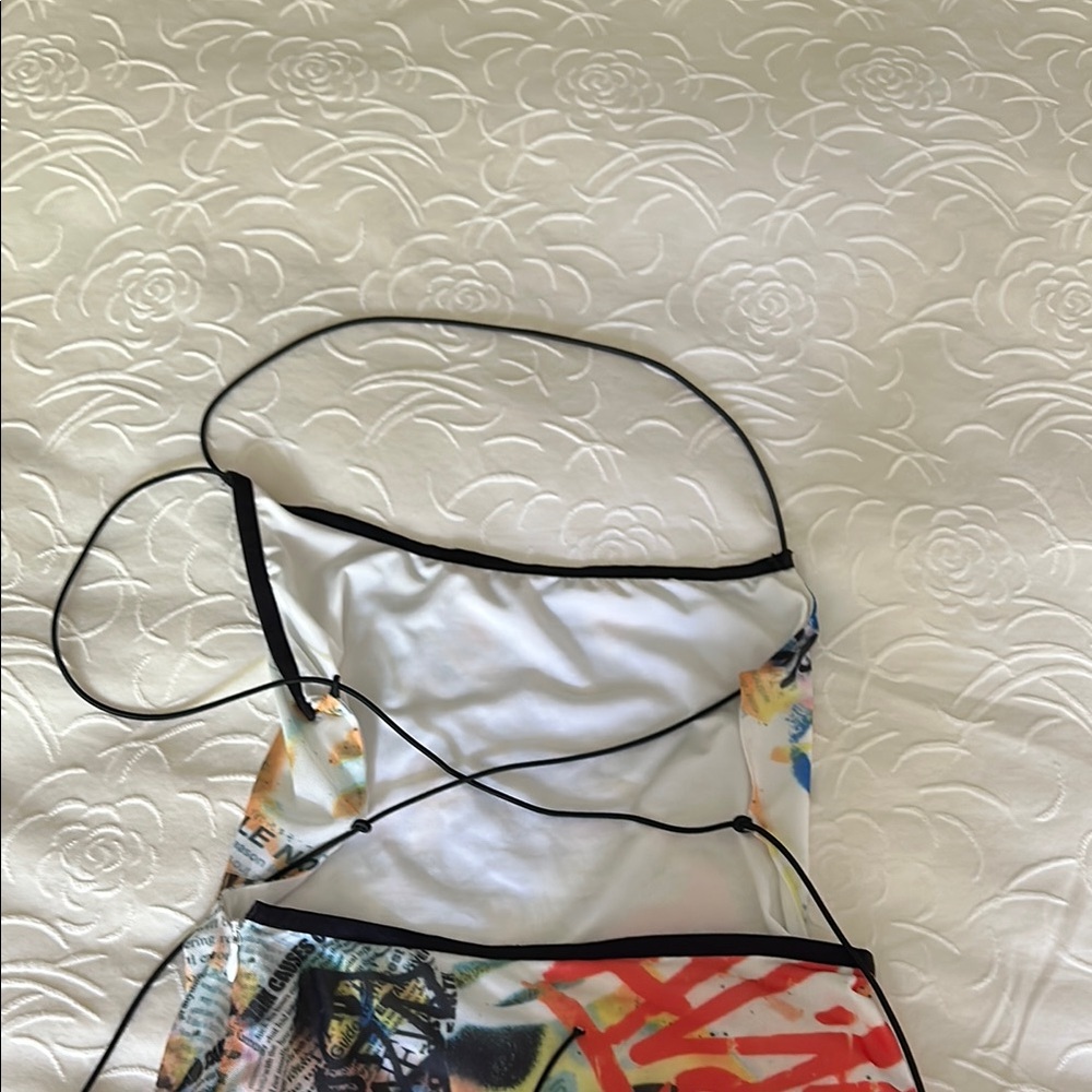 Superdown Multicolor Graffiti Mini Dress - image 4